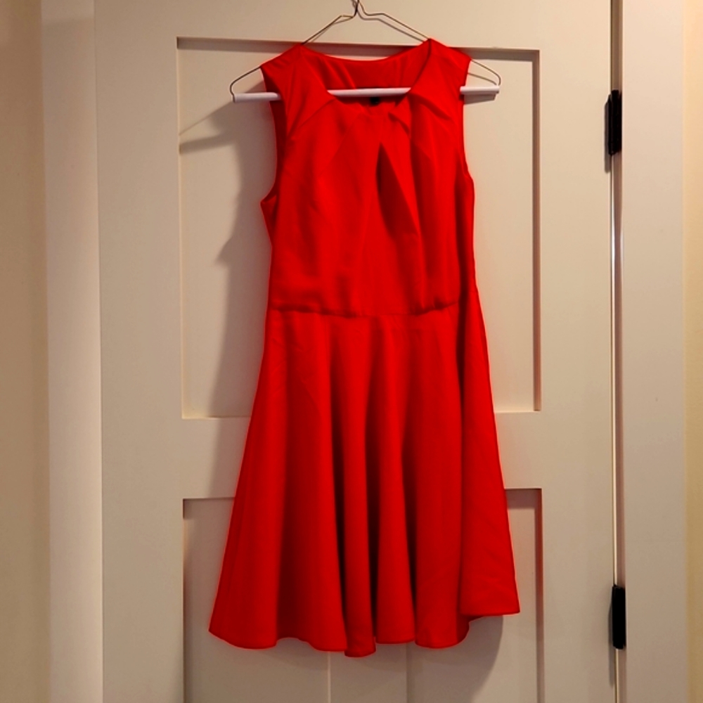 Express above the knee red/orange flowy dress, size 4